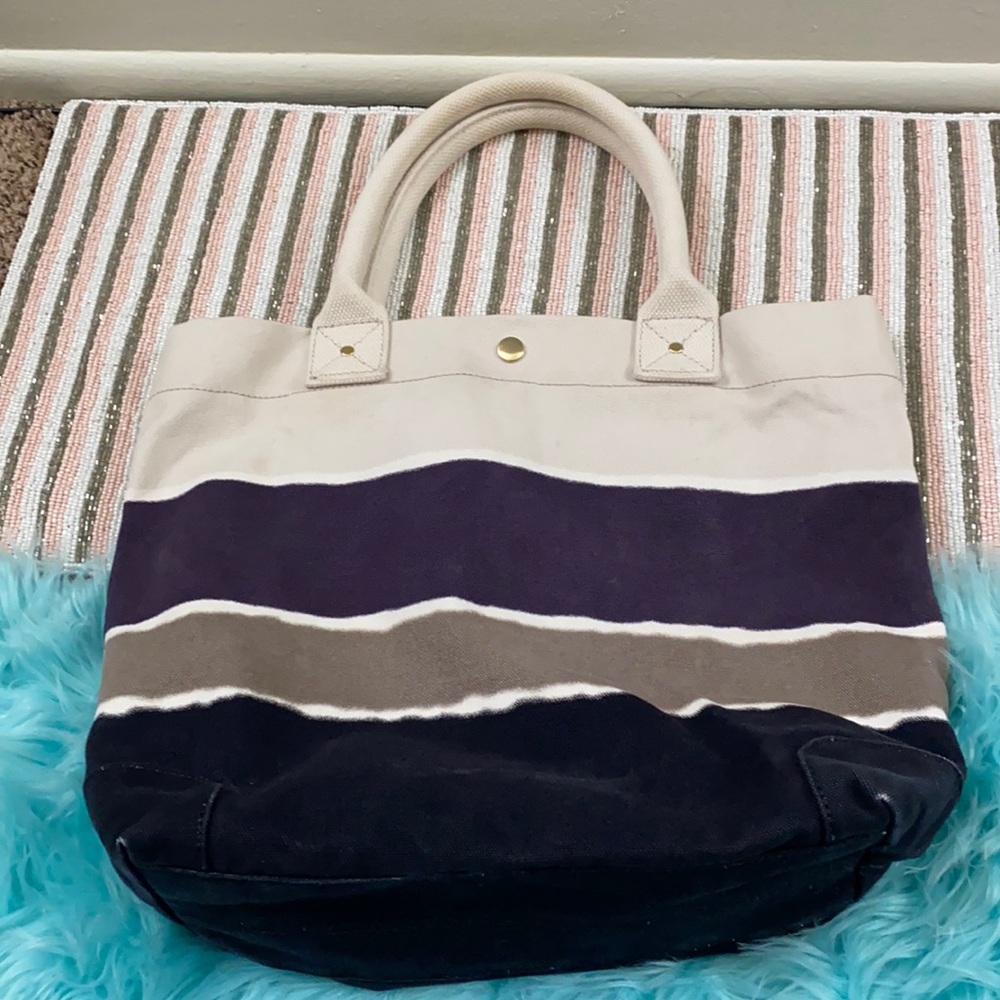 J.Crew Canvas Stripes Tote.